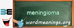 WordMeaning blackboard for meningioma